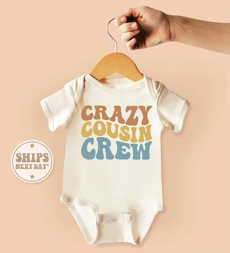 Vista 5 de Camisetas y mamelucos de primos para bebés y jóvenes, trajes familiares divertidos