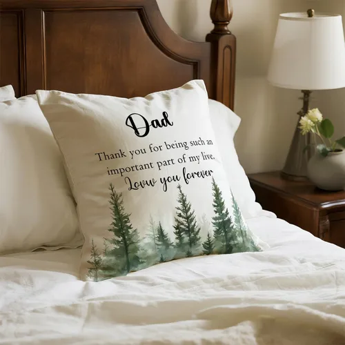 Vista 4 de Fundas de almohada acogedoras para papá, regalos de agradecimiento para papá y padre, almohada de cojín conmovedora para papá, 18 x 18 pulgadas