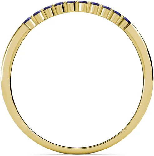 Vista 5 de TriJewels Anillo de boda de zafiro azul de 10 piedras de 0,30 quilates en oro de 18 quilates