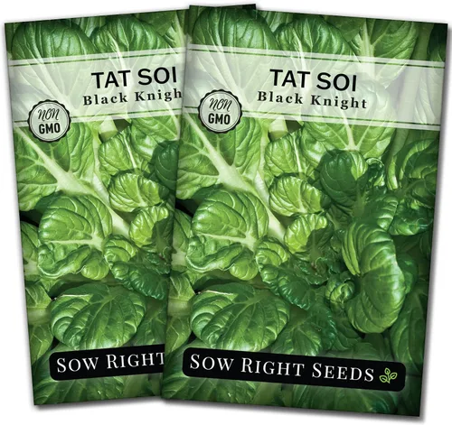 Vista 7 de Sow Right Seeds - Semillas Black Knight Tat SOI para plantar - Paquete de reliquia sin OMG con instrucciones para plantar un huerto casero - Mostaza