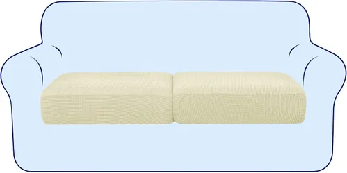Vista 7 de subrtex Funda de Cojín Elástica Suave para Asiento de Sofá Funda Deslizable de Spandex para Silla y Sofá Adecuada para 1-2-3 Plazas Reemplazo