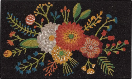 Vista 10 de Now Designs Bee Garden Felpudo de 18 x 30 pulgadas, fibra de coco con respaldo de vinilo, resistente a la decoloración, diseño inspirado en el arte