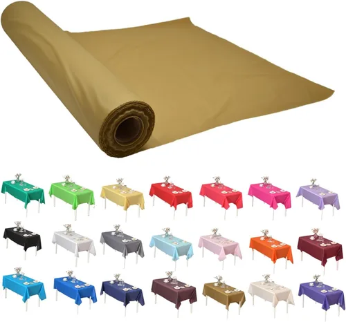 Vista 57 de Rollo de plástico para cubierta de mesa color verde manzana, 40 pulgadas x 100 pies, rollo de plástico resistente para cubierta de mesa de banquetes