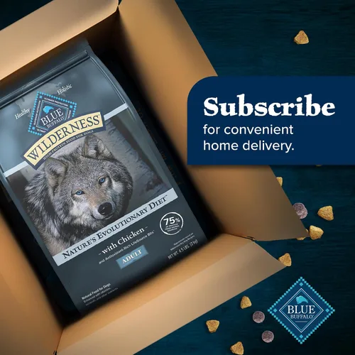 Vista 11 de Blue Buffalo Wilderness - Alimento seco natural con alto contenido proteínico y cereales saludables para perros adultos, pollo, bolsa de 4.5 libras