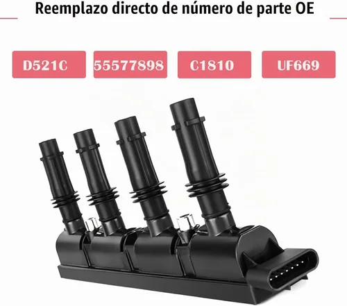 Vista 3 de Paquete de bobinas de encendido para Chevy Cruze Sonic 1.4 Turbo