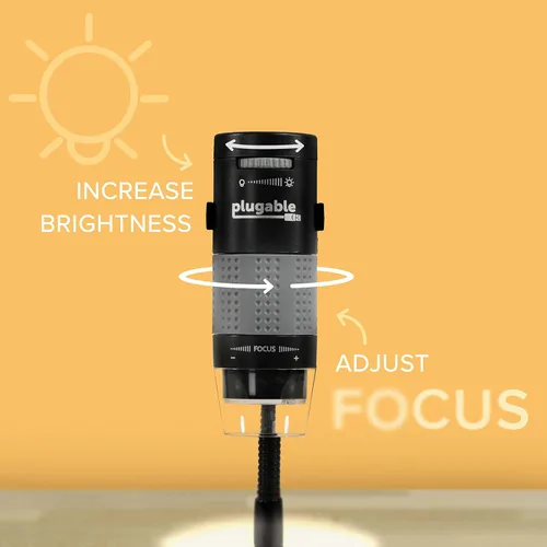 Vista 7 de Plugable - Microscopio digital USB 250x, cámara micro de 2 Mpx con brazo flexible y soporte - Microscopio USB y USB-C portátil, compatible