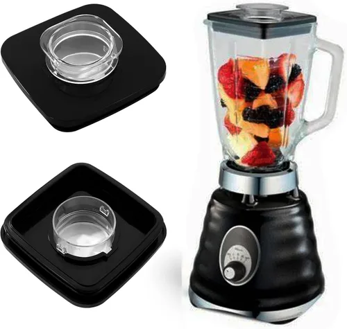 Vista 6 de Tapa cuadrada de licuadora y tapa central adecuada para Os-ter Os-terizer Blender Jar Fit para 4903 Os-ter Blender Square Jar Lid Replacements