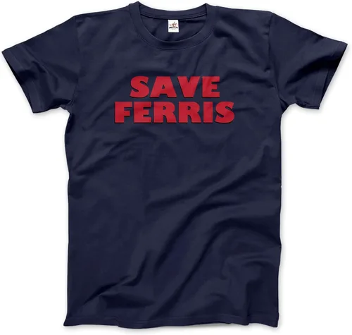 Vista 4 de Save Ferris Camiseta (Adultos, Niños, Manga Corta y Larga) Negro
