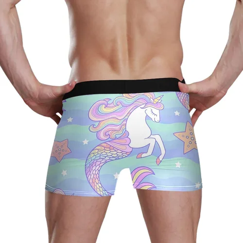 Vista 6 de CHIFIGNO Pink Cute Rabbit Face Trunk Underwear Men, Soft, Breathable Bamboo-Spandex Blend, S