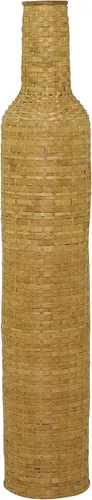 Vista 4 de Deco 79 Jarrón decorativo de madera de bambú para centro de mesa, florero para decoración del hogar, 9 x 9 x 48 pulgadas, marrón