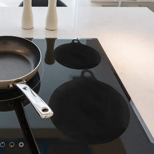 Vista 9 de 4 alfombrillas antideslizantes para inducción eléctrica, protector de placa de cocina de silicona reutilizable, resistente a altas temperaturas
