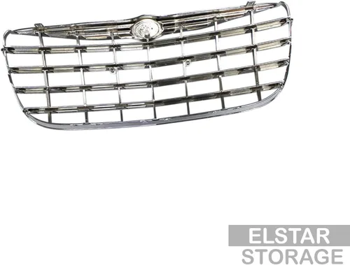 Vista 3 de CarPartsDepot Nueva parrilla delantera cromada plateada compatible con Chrysler Sebring Sedan Convertible