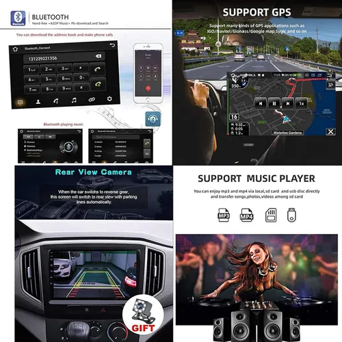 Vista 5 de Android Autoradio 9 pulgadas navegación GPS Bluetooth coche reproductor multimedia sistema IPS DSP 4G WiFi BT FM AM Carplay RDS DSP GPS coche