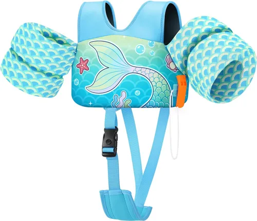 Vista 14 de HeySplash Chaleco de natación para niños pequeños, flotadores para niños de 22 a 44 libras/22 a 55 libras, chaqueta de natación para niños