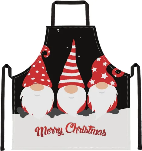 Vista 58 de Dreaweet Delantal de cocina unisex con cuello ajustable de Navidad