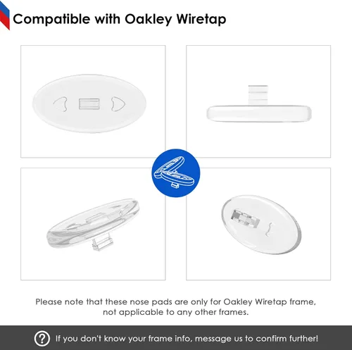 Vista 5 de BLAZERBUCK Pieza de almohadillas de nariz de repuesto para gafas de sol Oakley Wiretap
