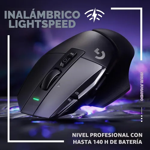 Vista 3 de Logitech G 502 X Lightspeed - Mouse inalámbrico para juegos + alfombrilla de mouse de carga inalámbrica Powerplay 2, color negro