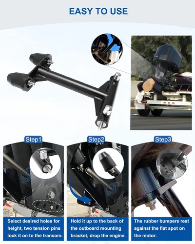 Vista 4 de Soporte de remolque de motor de 4 tiempos, se adapta a motores 75/90/115/200/225/250/300HP Sea Pro 4 tiempos, Pro XS cuatro tiempos y cuatro
