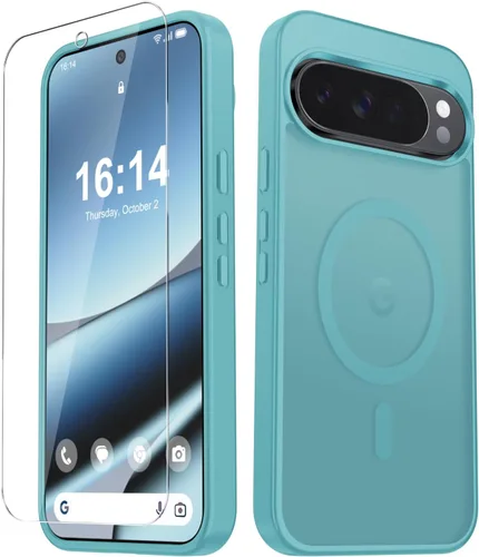 Vista 744 de Funda para Google Pixel 10 Pro XL, cubierta magnética mate, color negro Fit for MagSafe, Screen Protector included, Shockproof Military Grade