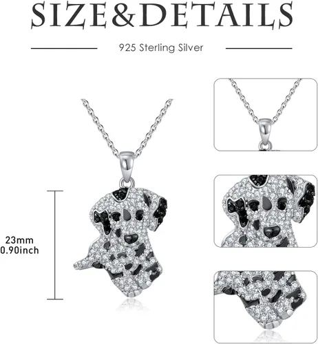 Vista 65 de Collares con colgante de perro de plata de ley S925 – 24 razas corgi/husky/labrador/pastor para mujer