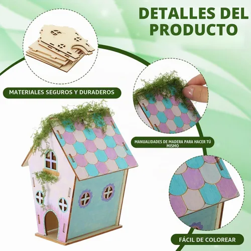 Vista 3 de DoubleFill Juego de 12 juegos de casa de hadas, manualidades para niños