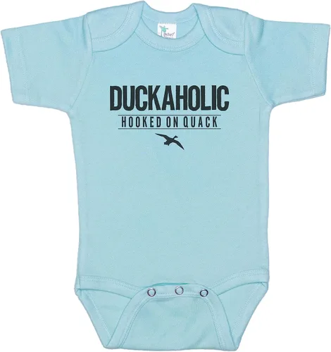 Vista 4 de Mono de caza de patos/Duckaholic/Body súper suave/traje de ave acuática para bebé/diseño sublimado Gris L