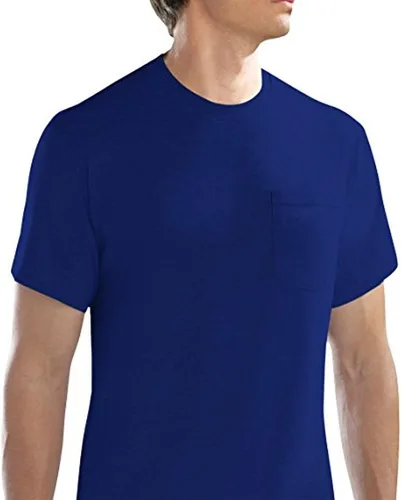 Vista 2 de Fruit of the Loom - Camiseta de cuello redondo, bolsillo, para hombre (4 unidades), M, Assorted Earth Tones