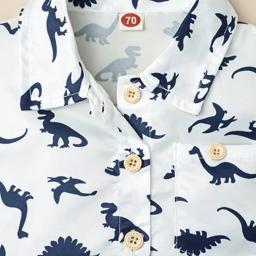 Vista 6 de Conjunto de ropa de verano para bebés y niños pequeños, conjunto Azul
