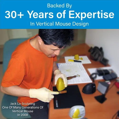 Vista 9 de Evoluent – Inventor del ratón vertical – VM4S Ratón vertical ergonómico mano derecha Pequeño USB con cable, esculpido para mayor comodidad, reduce