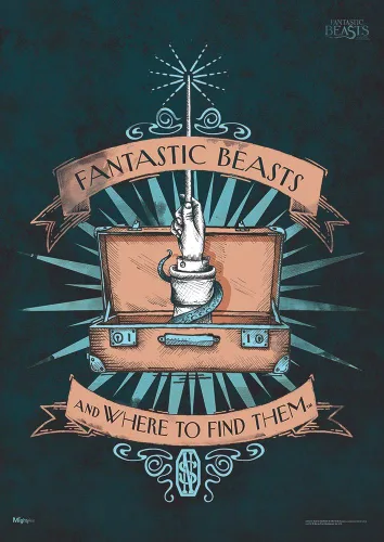 Vista 9 de MIGHTYPRINT Animales fantásticos y dónde encontrarlos - Cuaderno de bocetos Bowtruckle - Arte de pared duradero de 17 x 24 pulgadas, no hecho
