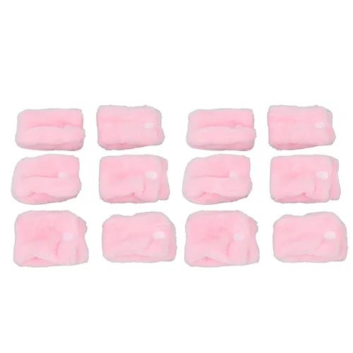 Vista 4 de Ymiko Juego de 12 rodillos rizadores sin calor de forro polar para cabello largo y corto, herramientas de peinado reutilizables durante la noche sin