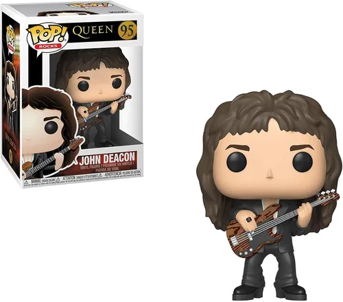 Vista 2 de POP Queen - Figura de vinilo de John Deacon Funko Pop (paquete con funda protectora compatible con Pop Box), multicolor, 3.75 pulgadas