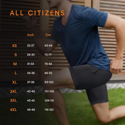 Vista 2 de All Citizens Men's Tactical II Compression Shorts - Dark Gray (L) - Multi-sport, High-performance for Athletes