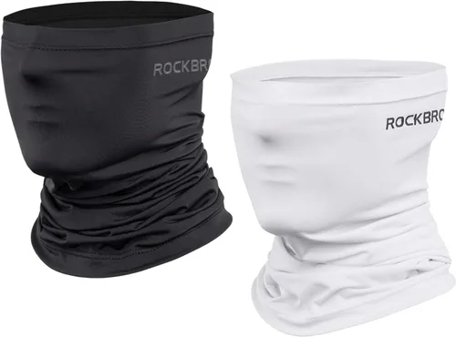 Vista 9 de ROCKBROS Polaina refrescante para el cuello, bandana para hombres, polainas de cuello de verano, media cara, bufanda, protección solar UV