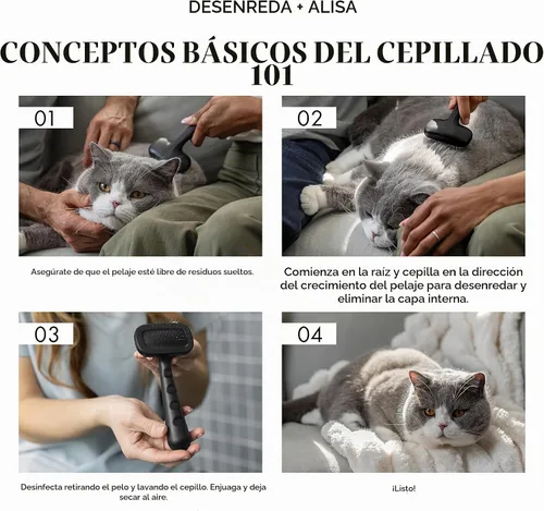 Vista 4 de Tweezerman Slicker Brush - Cepillo de aseo para mascotas con cerdas recubiertas