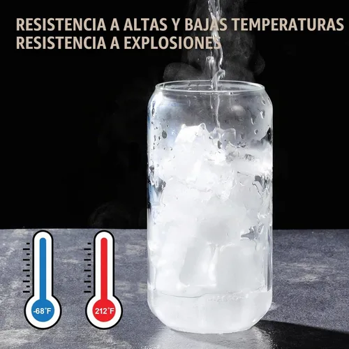 Vista 5 de NETANY Paquete de 1 Vasos de Vidrio con Tapas y Pajitas de Bambú de 16 onzas, Regalos para Mujeres, Juego de Vasos para Beber, Café Helado, Taza