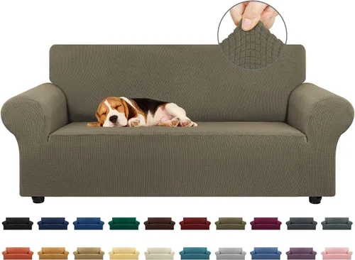 Vista 94 de KEKUOU Funda elástica para sofá biplaza, funda de sofá para sofá de 2 cojines (55-78 pulgadas), protector de muebles con parte inferior elástica
