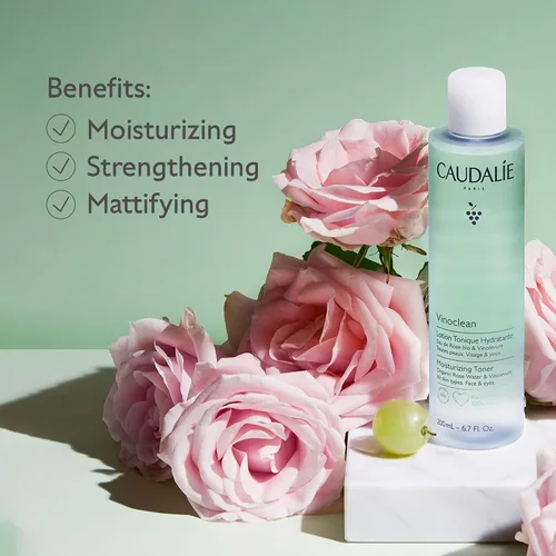 Vista 2 de Caudalie Tónico Hidratante Vinoclean con Agua de Rosas