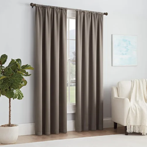 Vista 25 de Eclipse Thermapanel Cortina lisa de ventana moderna para oscurecer la habitación, con bolsillo para cortinero, para dormitorio (1 panel), 54 x 63