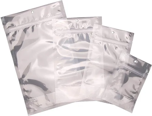 Vista 4 de PackFreshUSA: Bolsas transparentes de pie, embalaje flexible profesional, resellable, sellables con calor, orificio para colgar, muesca de desgarro