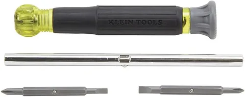 Vista 5 de Klein Tools 32581 Juego de destornilladores electrónicos 4 en 1 con 2 puntas ranuradas, 2 puntas Phillips de precisión mecanizadas, ideal