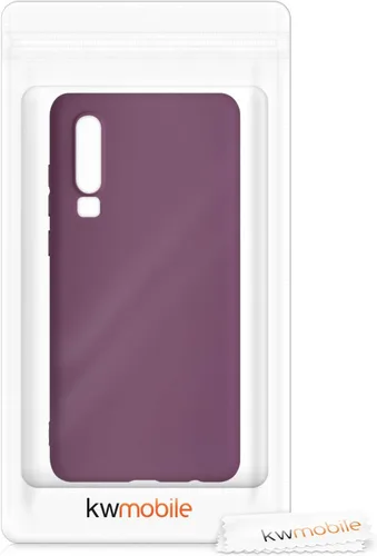 Vista 7 de kwmobile Funda compatible con Huawei P30 - Funda protectora de silicona TPU suave y delgada - Violeta burdeos