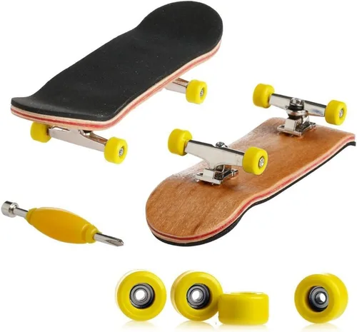 Vista 7 de Professional Mini Maple Wooden Fingerboards, 1 Pack (1Set/6Packs) 1Set Finger Skateboards, 5 Layers Maple Panel Mini Skateboards for Fingers