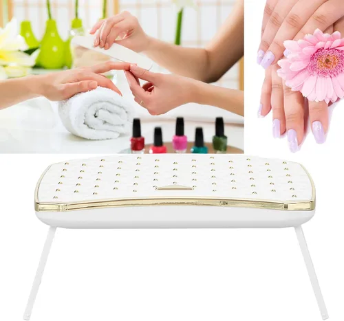 Vista 2 de Mini secador de uñas, lámpara LED de uñas de 36 W, plegable, portátil, 12 chips de luz de alta eficiencia, material ABS, blanco
