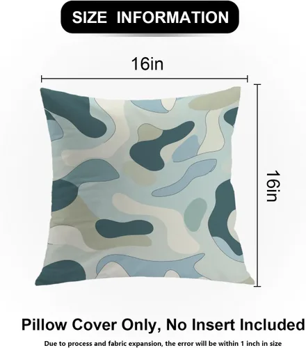Vista 5 de Shrahala Abstract Art Modern Aesthetic Decorative Pillow Covers, Fluid Forms Minimalist Throw Pillow Cover Blended Hidden Zipper Cushion Cases for