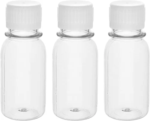 Vista 10 de Aicosineg 20 recipientes de plástico de 5.1 fl oz, botella de reactivo químico de laboratorio, botella de almacenamiento de boca pequeña de 5.07 5.1