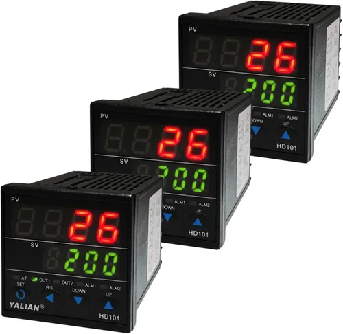Vista 6 de Pid Temperature Controller Thermoregulator AC 100 to 240V Thermocouple Input Relay Output 2 Line Dispaly for Celsius(C)(HD101)