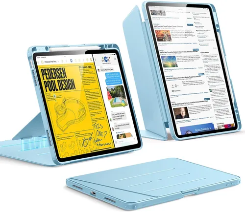 Vista 33 de ESR - Funda para iPad Air de 11 pulgadas M3/M2 (2025/2024), iPad Air de 5ª/4ª generación (2022/2020), funda con soporte vertical, múltiples ángulos