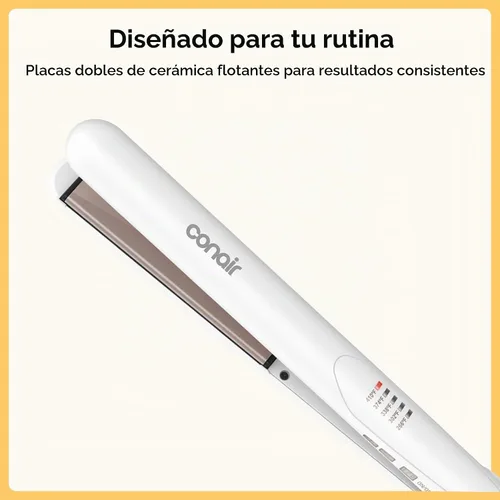 Vista 6 de Conair - Plancha para el cabello, doble cerámica, platos extralargos de 1 pulgada