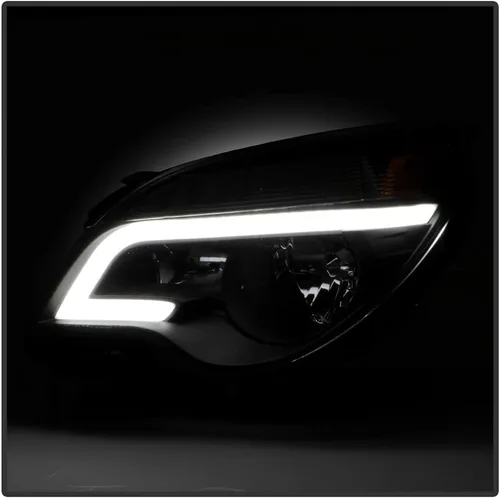 Vista 6 de ACANII - For [Halogen Model] 2010-2015 Chevy Equinox Black Upgrade Style LED Tube Headlights Headlamps Pair Left+Right